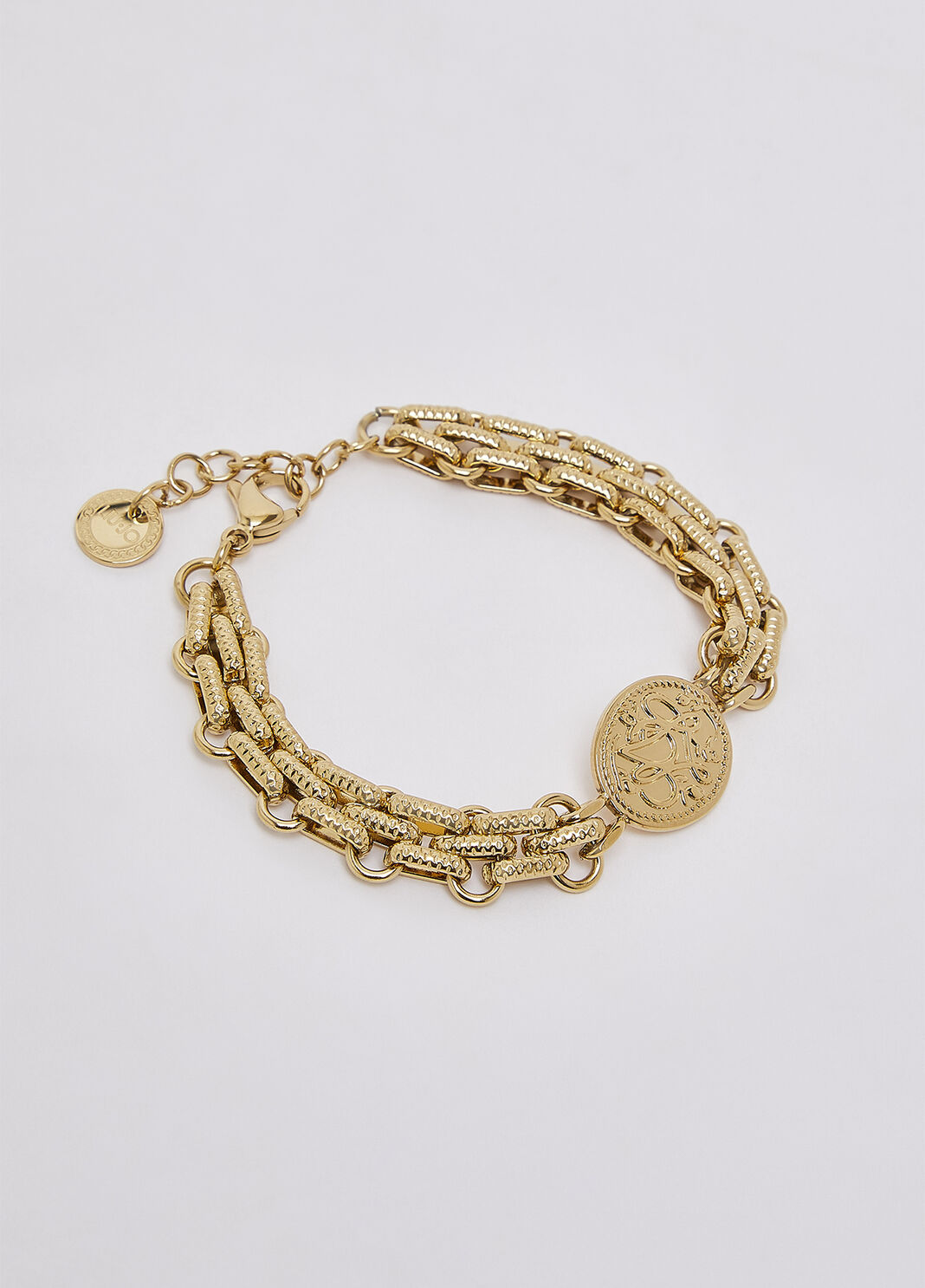 Bracelet with medal engraved gold Liu Jo - large image number 1