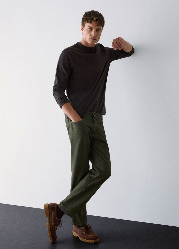 Straight regular fit trousers moss green Liu Jo - medium