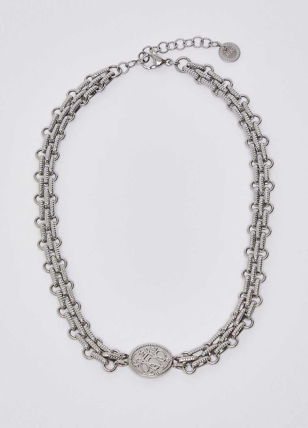 Collier avec m&eacute;daille grav&eacute;e argent Liu Jo - large image number 1