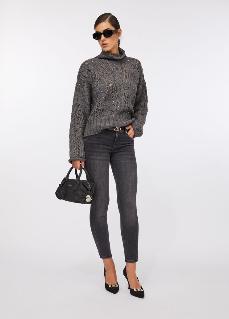 Pantalón pitillo Bottom Up denim negro Liu Jo - large image number 5