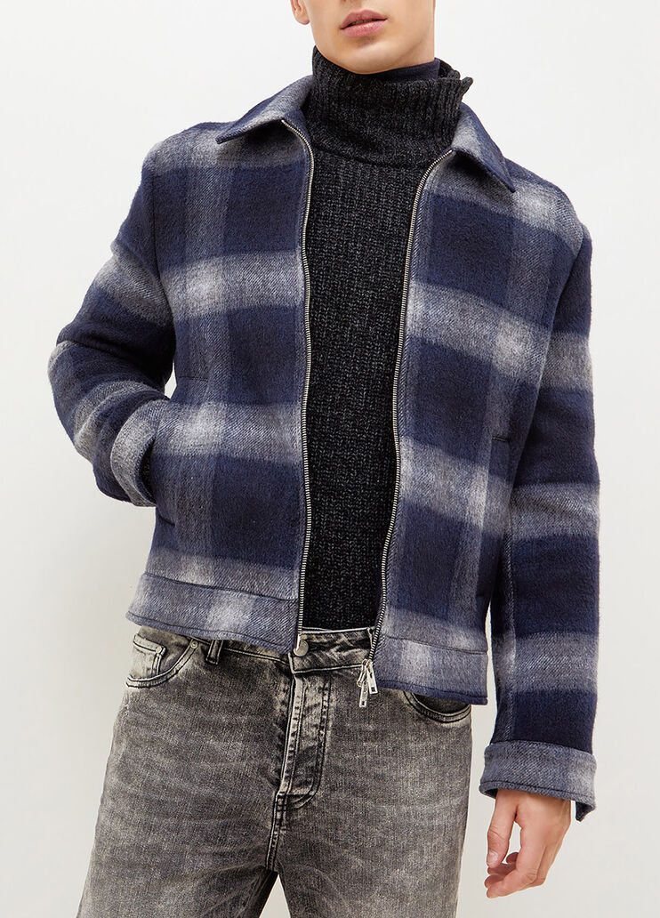 Checked wool jacket dark blue Liu Jo - large image number 0