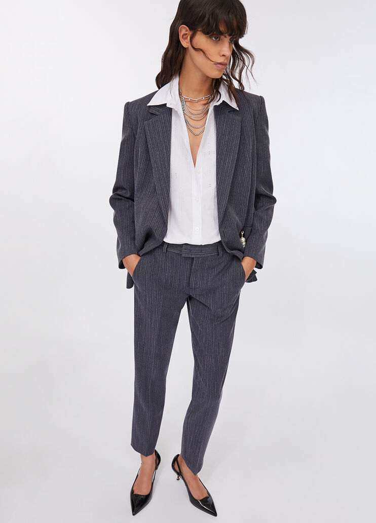 Flanellhose mit Nadelstreifen Blau mit Nadelstreifen Liu Jo - medium Flanellhose mit Nadelstreifen Blau mit Nadelstreifen Liu Jo - medium