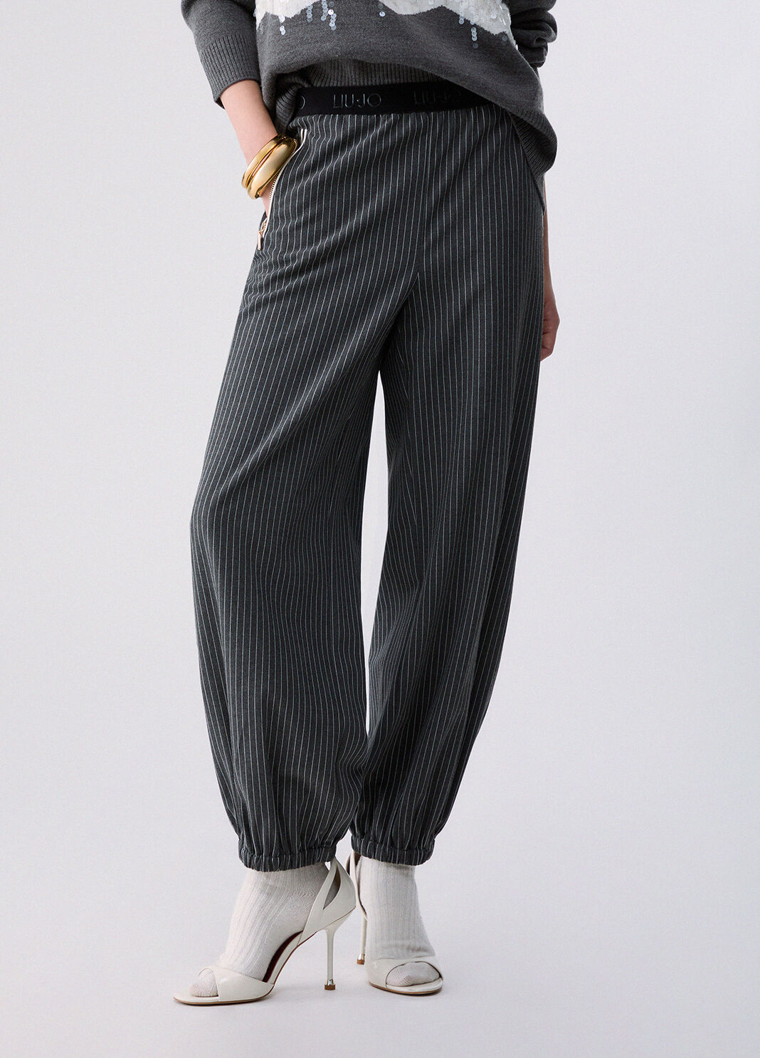 Striped jogging pants grey Liu Jo - large image number 0