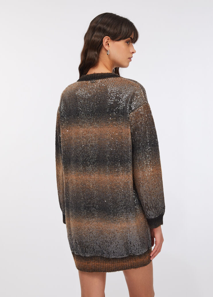 Knit dress with sequins brown Liu Jo - large image number 1