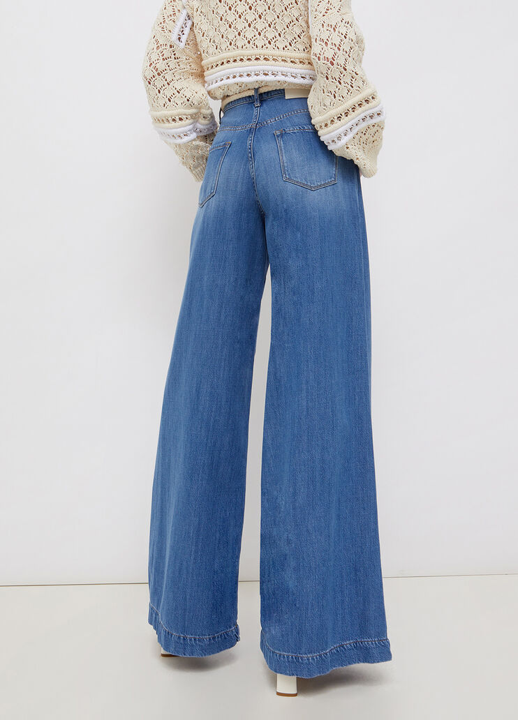 Экологичные джинсы палаццо синий деним Liu Jo - large image number 1