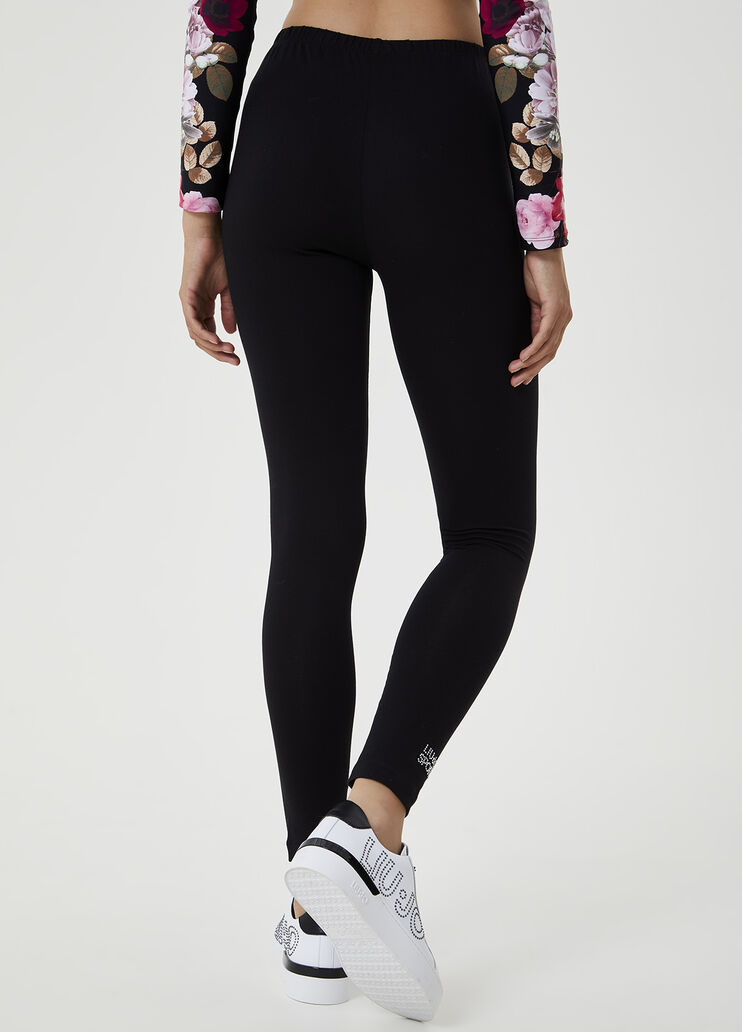 Leggings with logo Black Liu Jo - large image number 1
