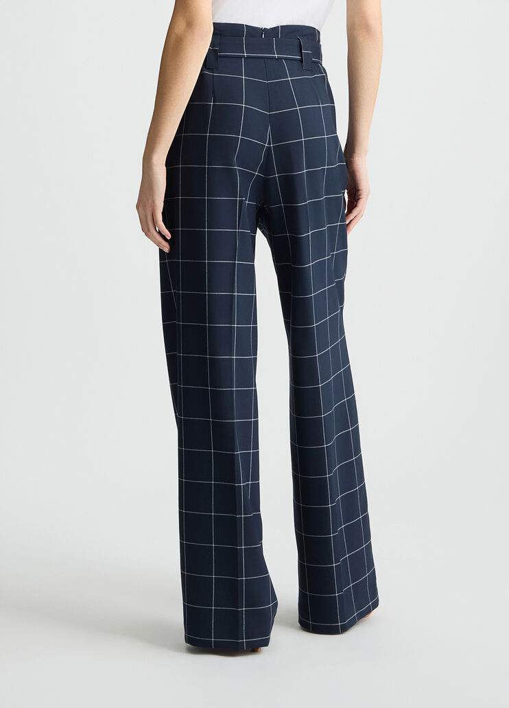 High-rise check trousers blue Liu Jo - large image number 1