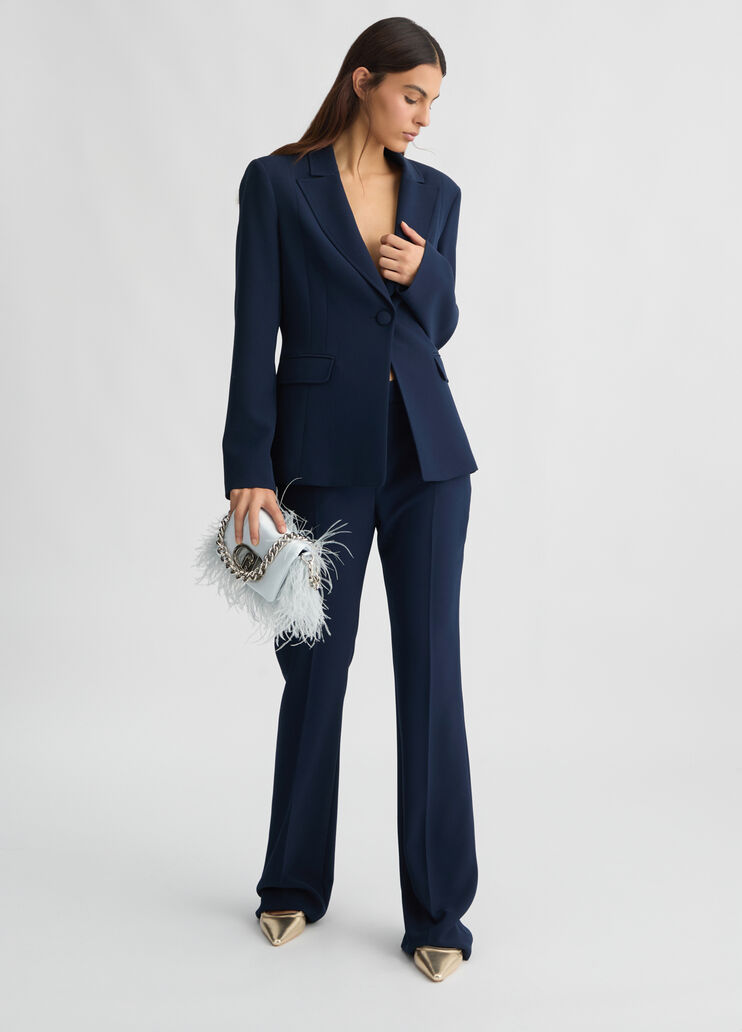 Cady crepe blazer blue Liu Jo - large image number 5