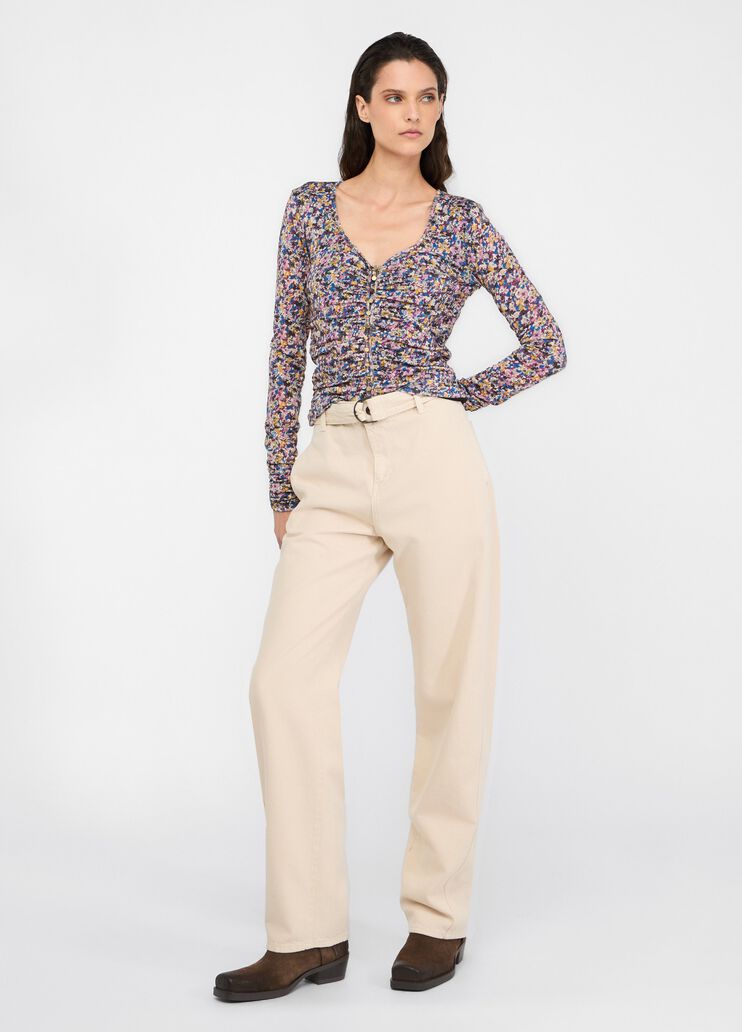 Брюки с высокой посадкой светло-бежевый Liu Jo - medium