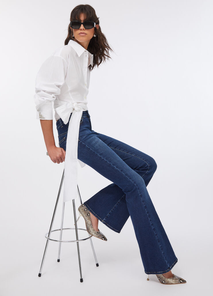 Flared jeans with belt dark denim Liu Jo - large image number 2
