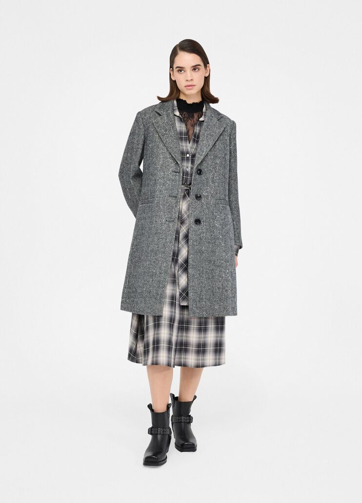 Wool blend herringbone coat herringbone grey Liu Jo - medium Wool blend herringbone coat herringbone grey Liu Jo - medium