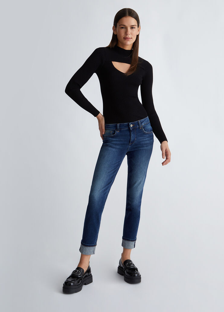 Liu Jo women's jeans Bottom Up Ideal Regular Waist