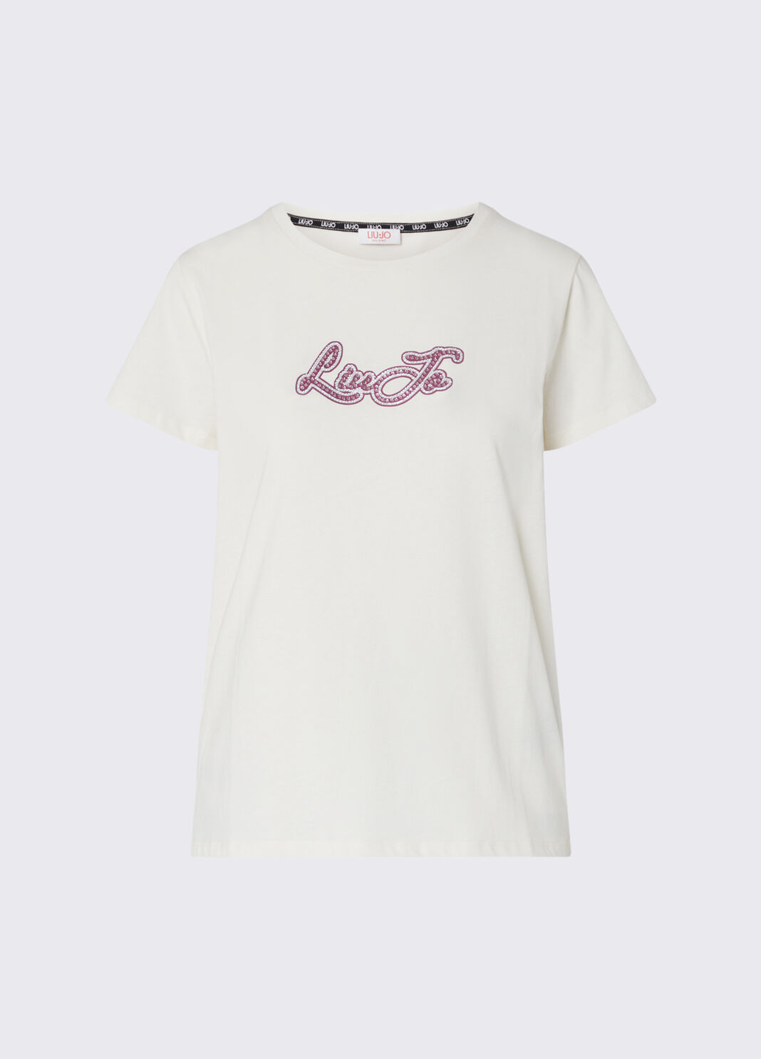 Jersey T-shirt with Logo white wool Liu Jo - large image number 6
