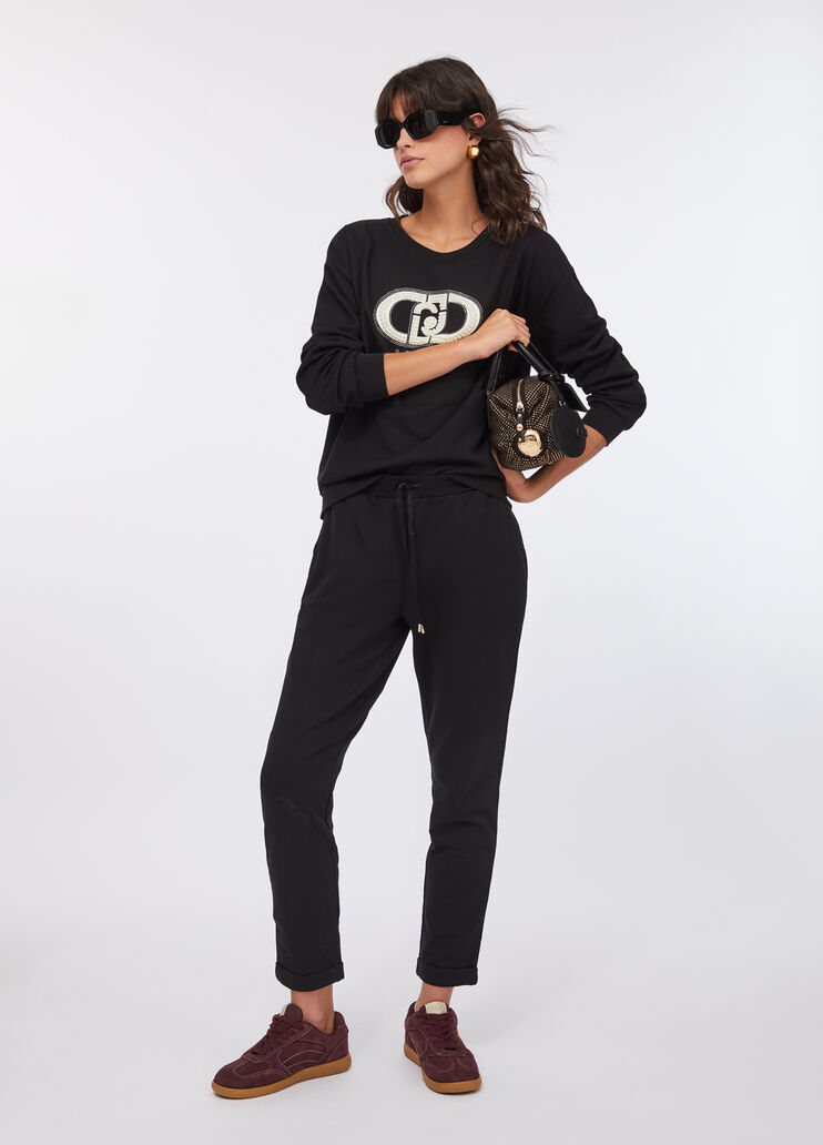 Fleece jogging pants black Liu Jo - medium