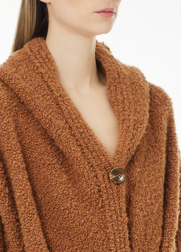 Manteau en maille de laine mélangée beige Liu Jo - large image number 2