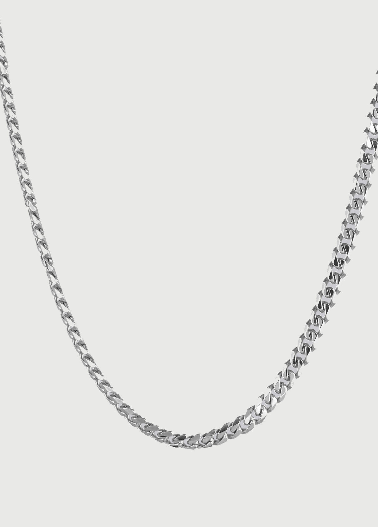 Necklace with steel chain