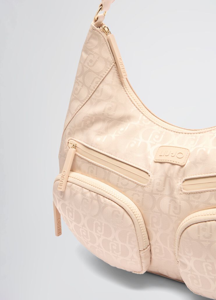 Nylon bag with pockets light gold colour Liu Jo - large image number 5 Nylon bag with pockets light gold colour Liu Jo - large image number 5
