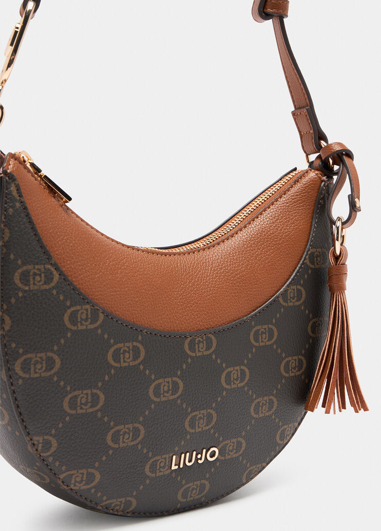 Medium hobo bag with logo brown Liu Jo - medium Medium hobo bag with logo brown Liu Jo - medium