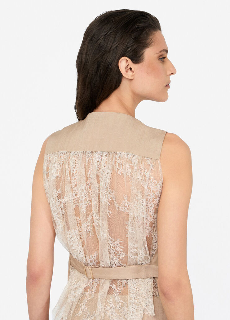 Weste mit Spitzendetail Beige Liu Jo - large image number 4