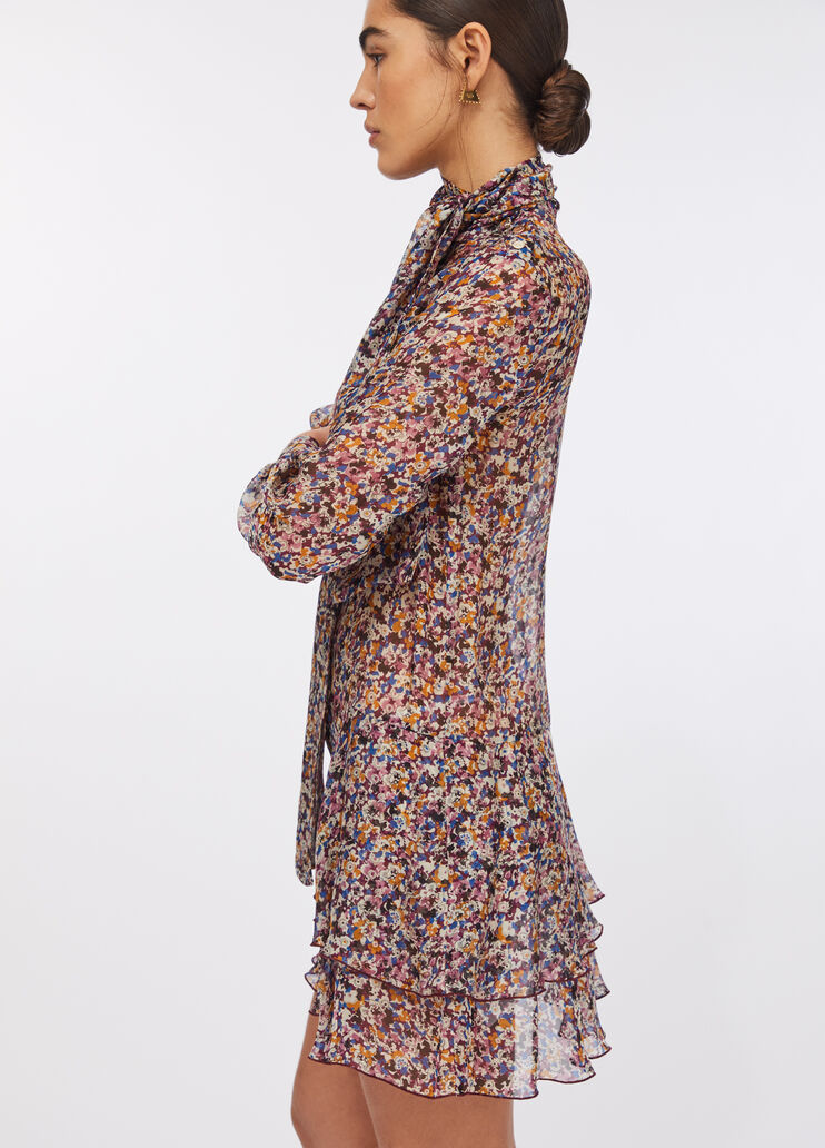 Geblümtes Chiffon-Seidenkleid Geblümt Liu Jo - large image number 3