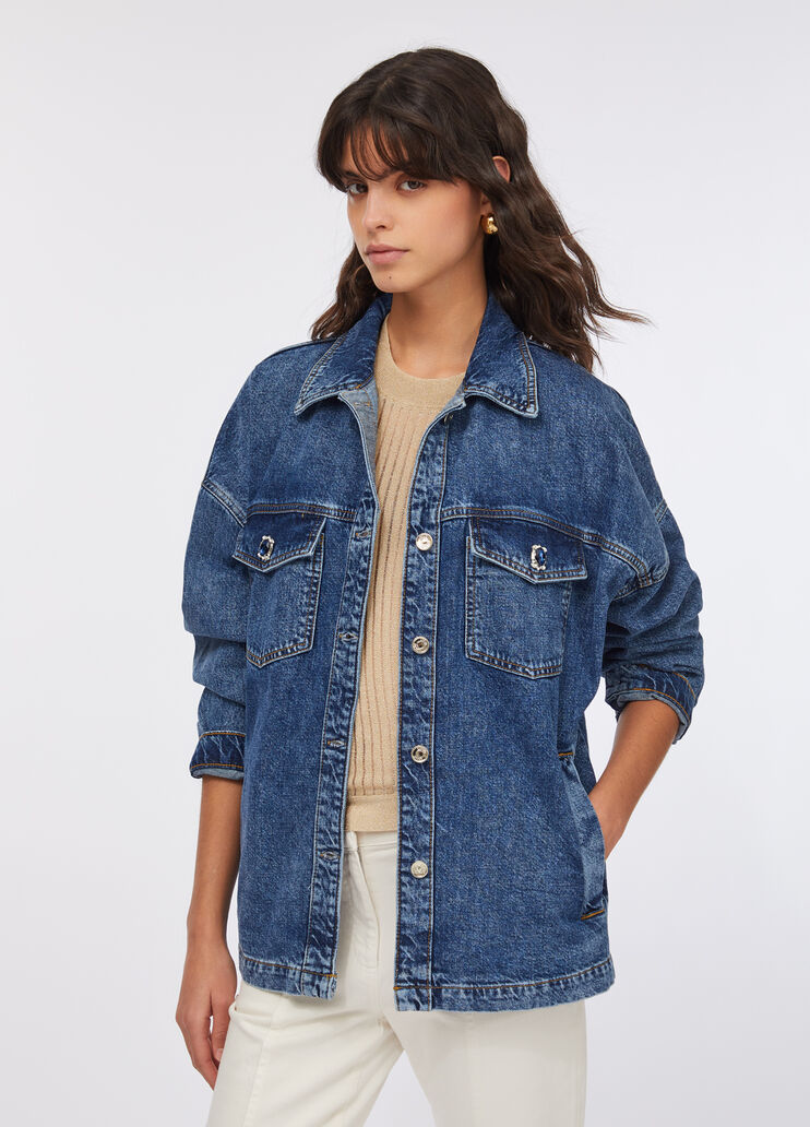 Jacke aus Denim Denimblau Liu Jo - large image number 0