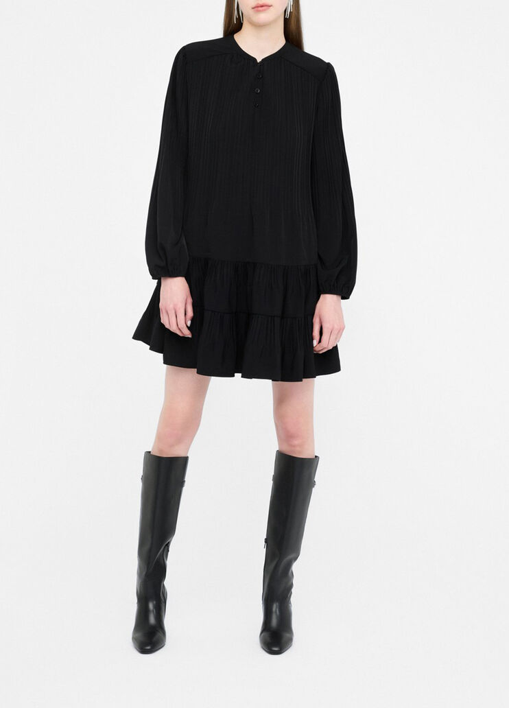 Short dress in cr&ecirc;pe de chine black Liu Jo - medium