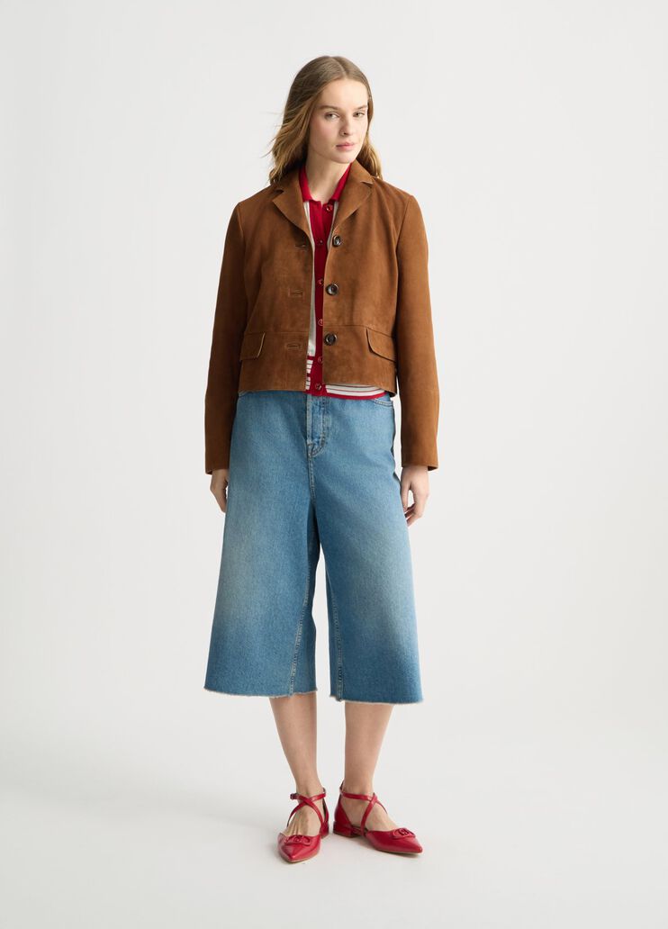 Suede boxy jacket brown Liu Jo - medium Suede boxy jacket brown Liu Jo - medium