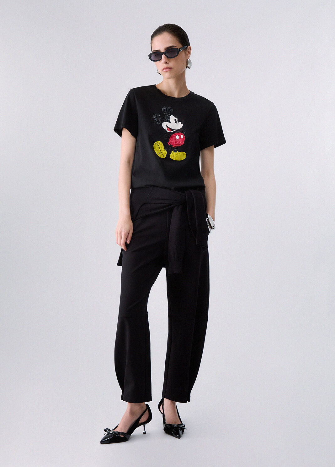 Balloon pants in punto milano black Liu Jo - large image number 5