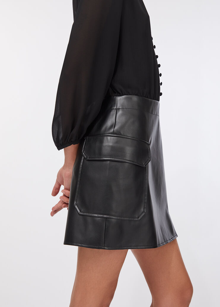 Short dress with bow detail black Liu Jo - large image number 3