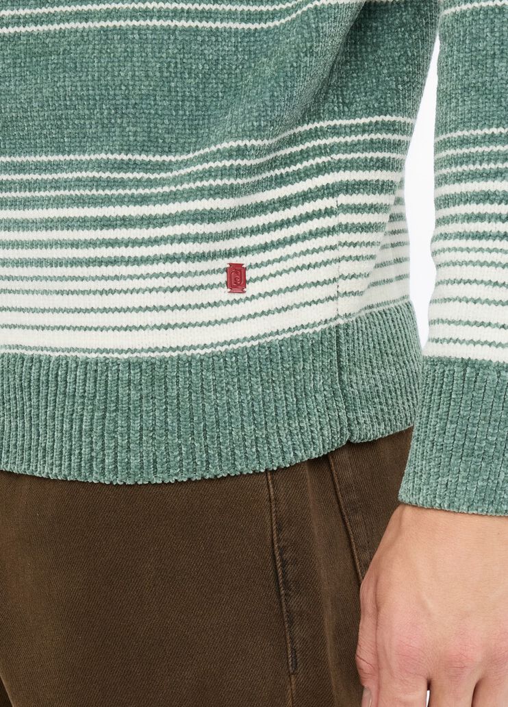 Striped chenille jumper green Liu Jo - large image number 3 Striped chenille jumper green Liu Jo - large image number 3