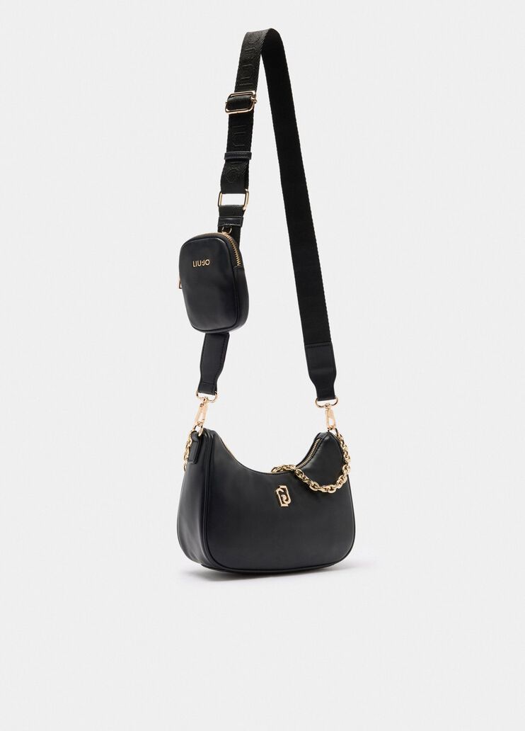 Sac hobo petit format avec chaîne noir Liu Jo - large image number 2