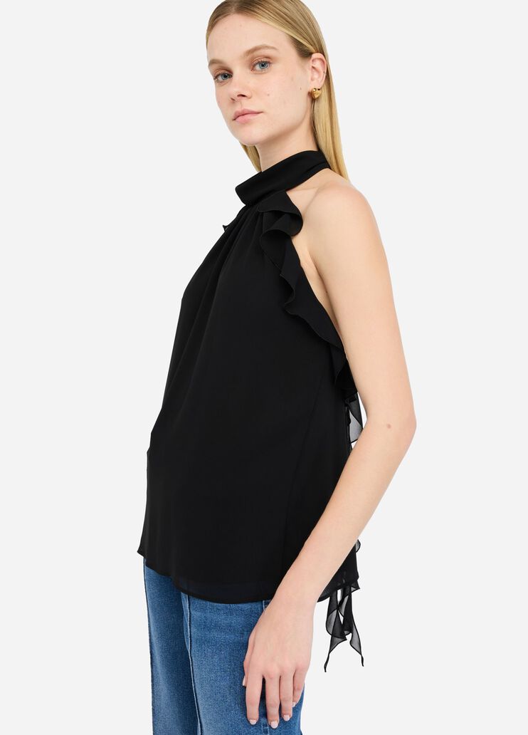 Top de cérémonie en georgette noir Liu Jo - large image number 3 Top de cérémonie en georgette noir Liu Jo - large image number 3