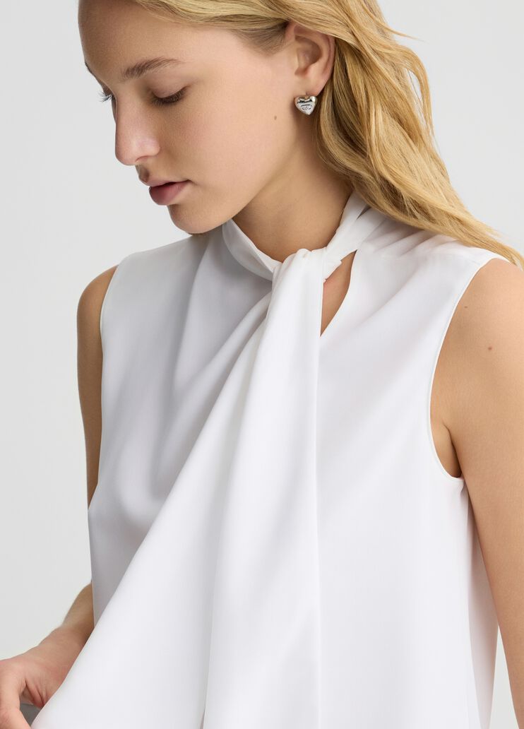 Georgette top white Liu Jo - large image number 3 Georgette top white Liu Jo - large image number 3