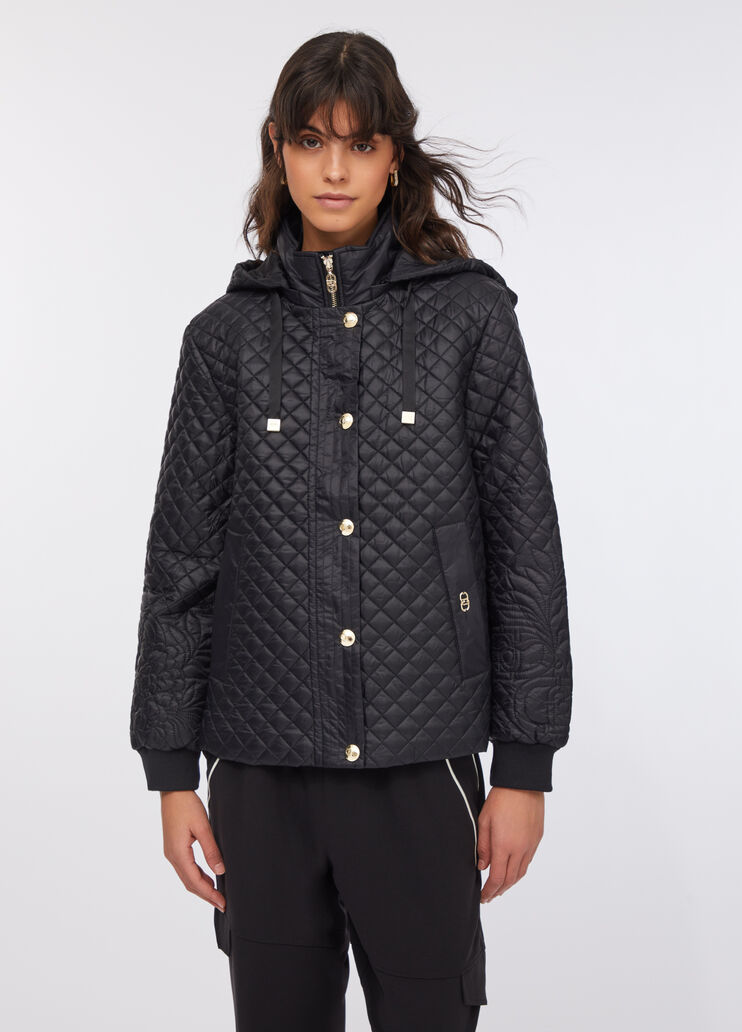 Manteau en nylon matelassé noir Liu Jo - large image number 0
