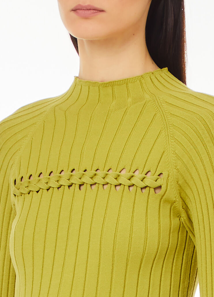 Maglia a coste verde Liu Jo - large image number 2 Maglia a coste verde Liu Jo - large image number 2