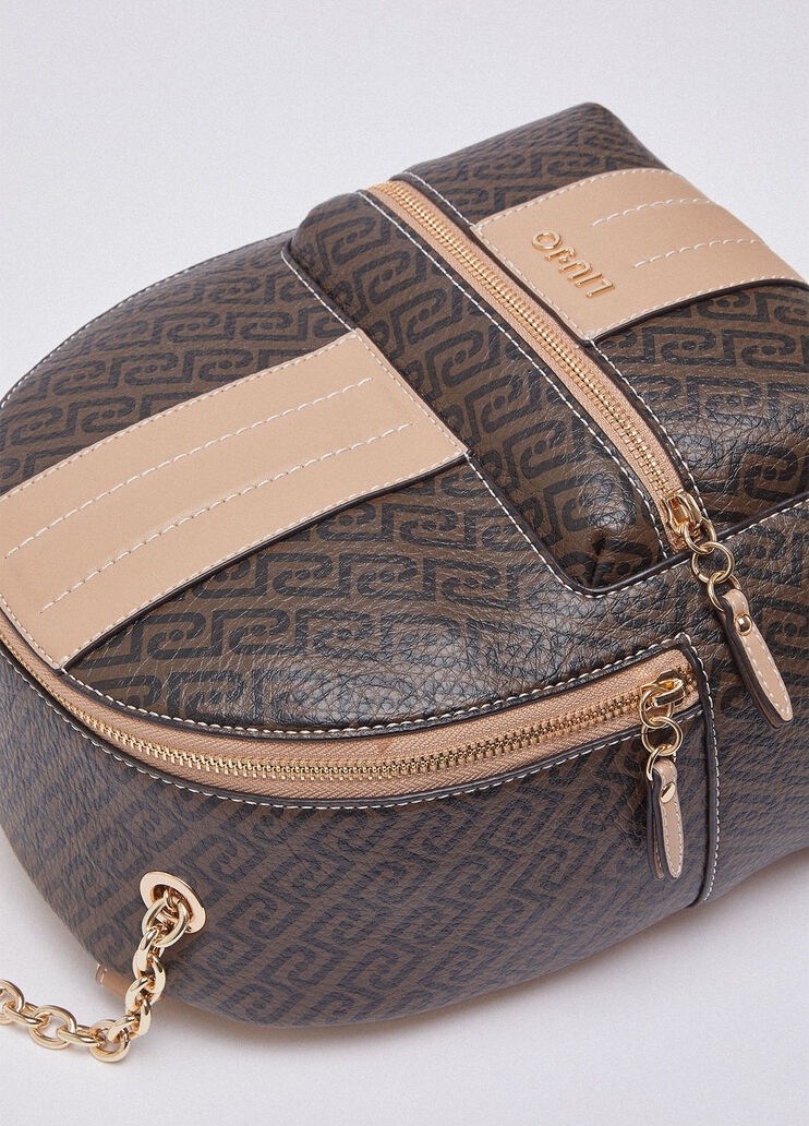 Backpack with chain detail dark brown Liu Jo - large image number 4