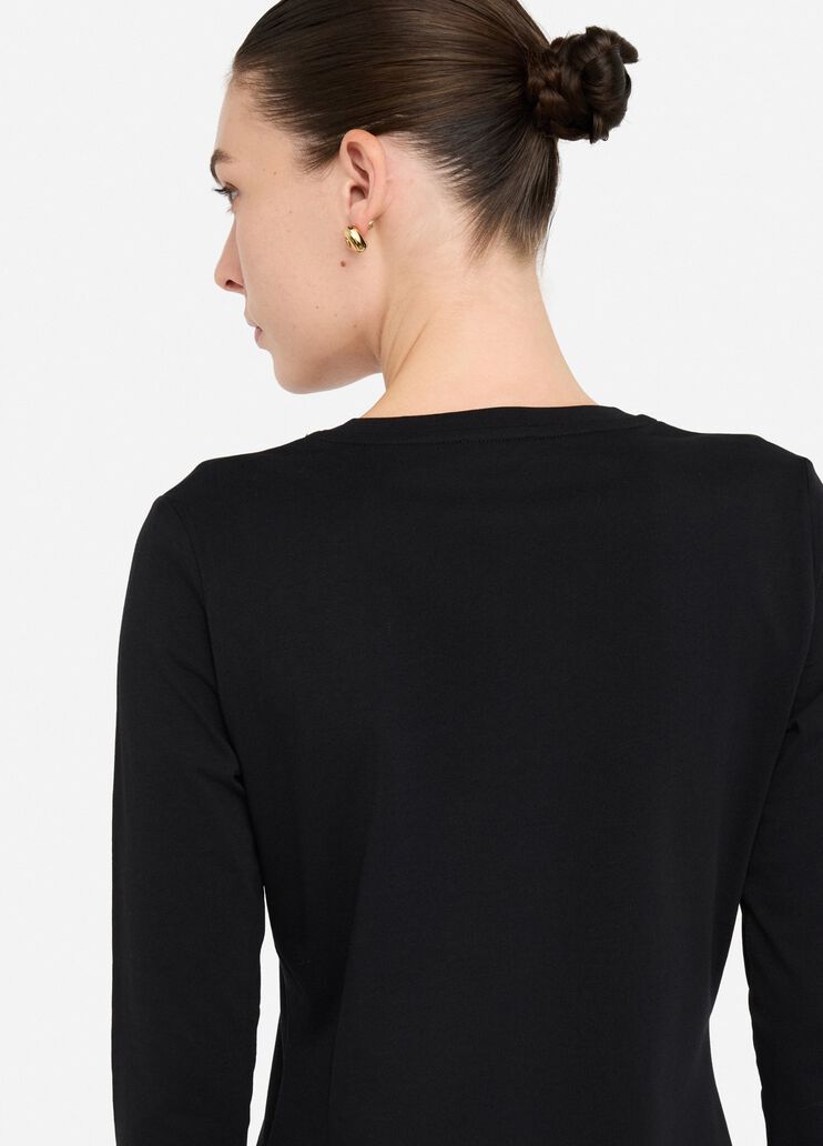 Long-sleeved T-shirt black Liu Jo - large image number 4 Long-sleeved T-shirt black Liu Jo - large image number 4