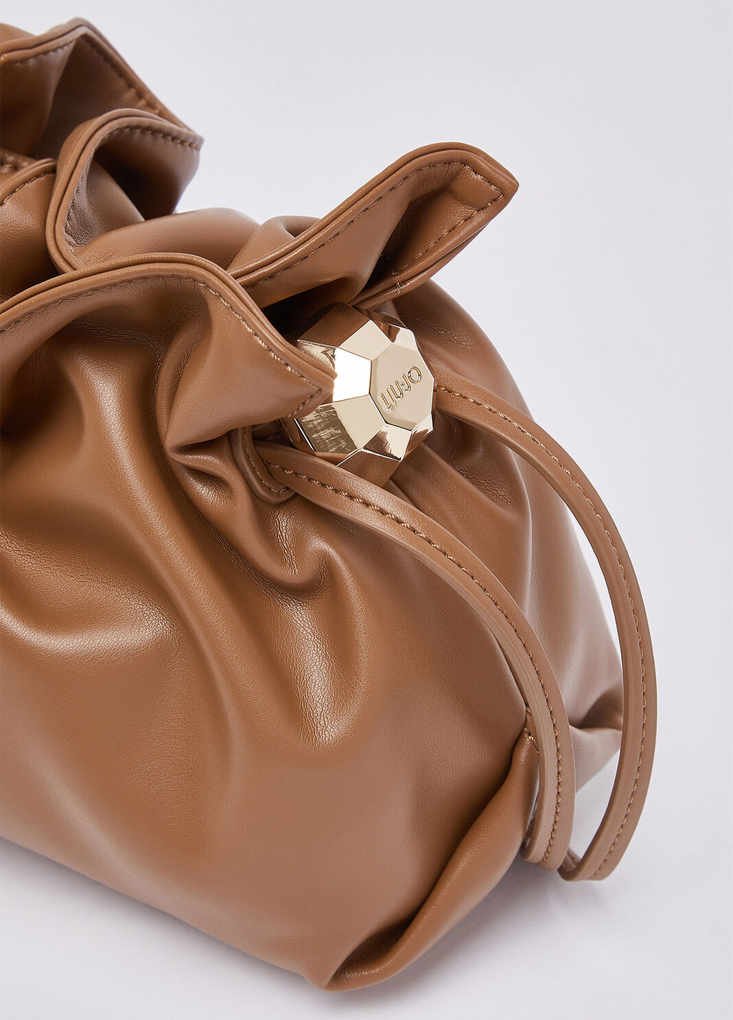 Sac port&eacute; &eacute;paule Riccy format petit caramel Liu Jo - large image number 5