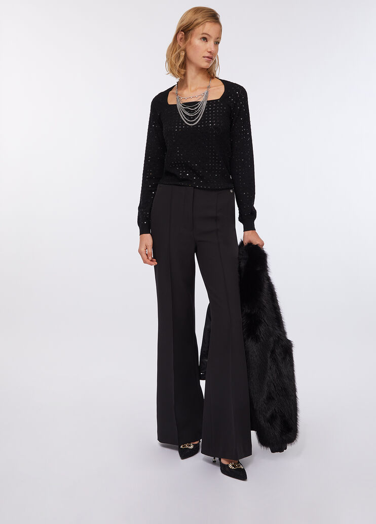 Pull avec paillettes noir Liu Jo - large image number 5