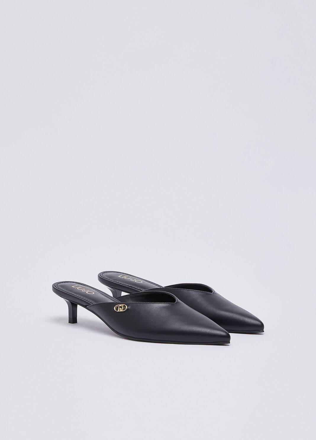 Mules with logo black Liu Jo - large image number 1