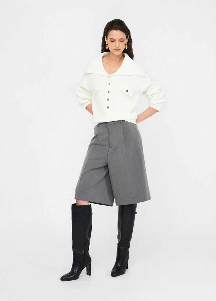 Jumper with maxi-neck white wool Liu Jo - large image number 5 Jumper with maxi-neck white wool Liu Jo - large image number 5