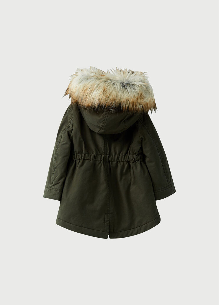 Studded parka with faux fur Dark green Liu Jo - large image number 1 Studded parka with faux fur Dark green Liu Jo - large image number 1