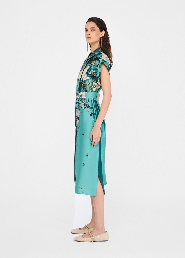 Abito chemisier in twill stampato azzurro Liu Jo - large image number 3 Abito chemisier in twill stampato azzurro Liu Jo - large image number 3