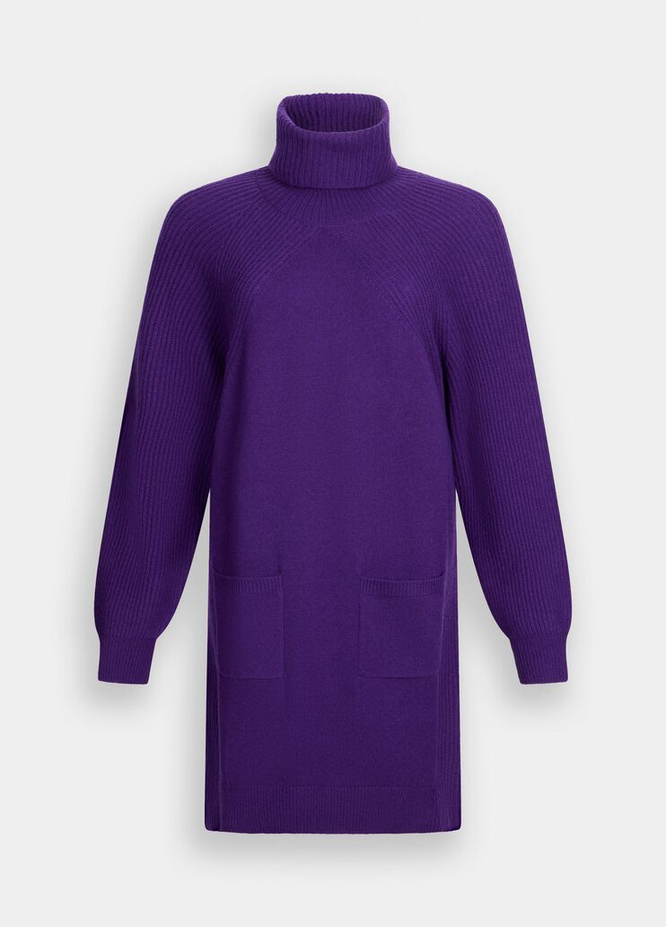  100% wool knit dress purple Liu Jo - large image number 6