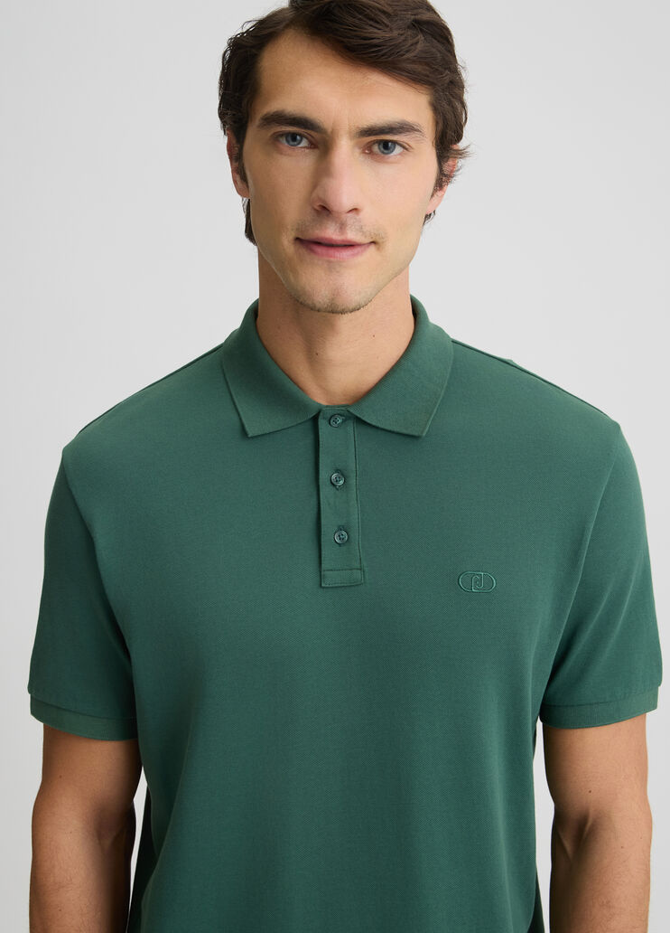 Dark green pique polo shirt dark green Liu Jo - large image number 2 Dark green pique polo shirt dark green Liu Jo - large image number 2