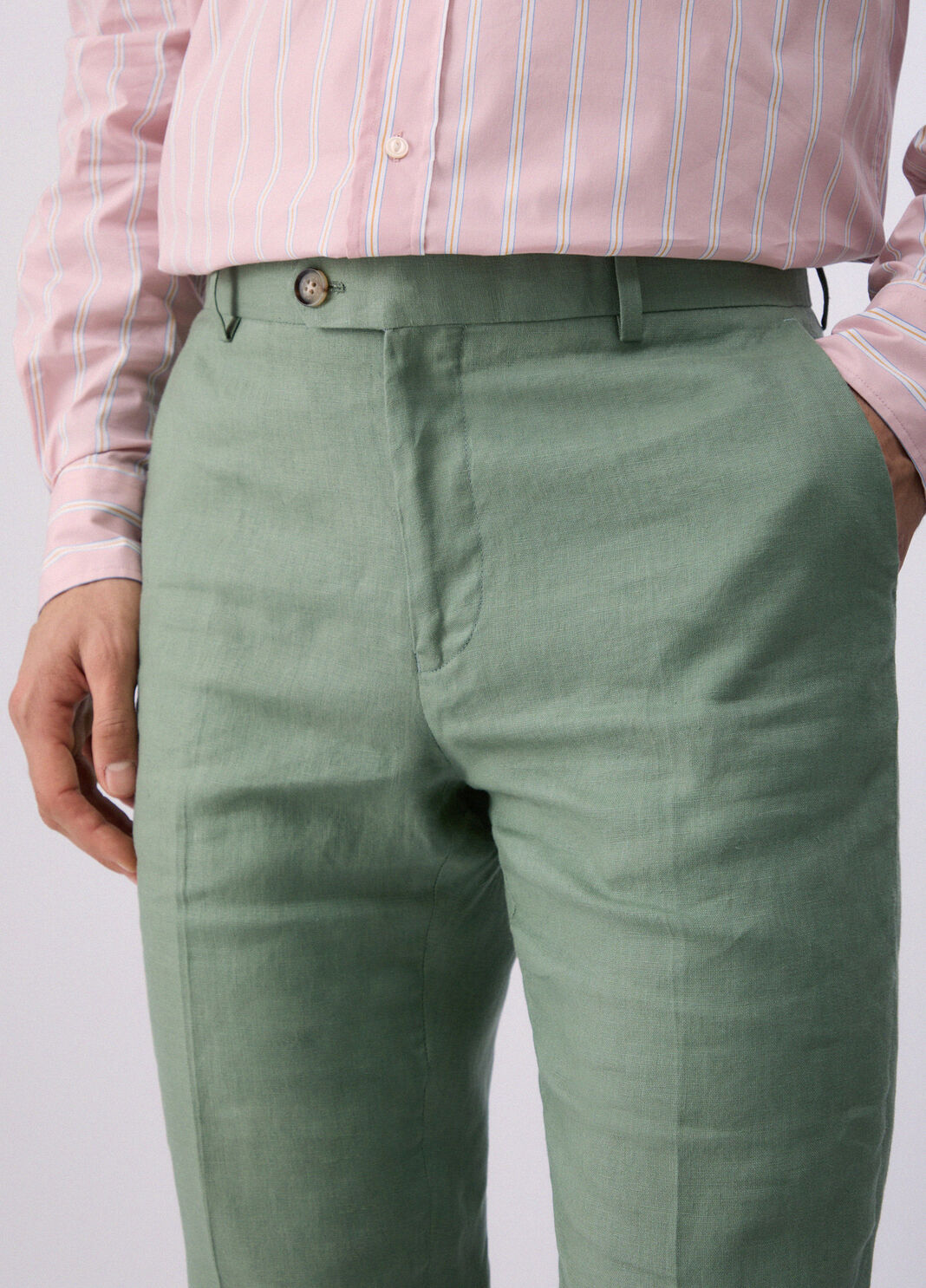 100% linen trousers green Liu Jo - large image number 4