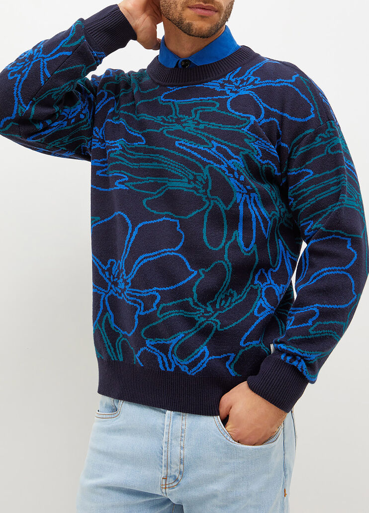 Pull jacquard bleu foncé Liu Jo - large image number 0 Pull jacquard bleu foncé Liu Jo - large image number 0