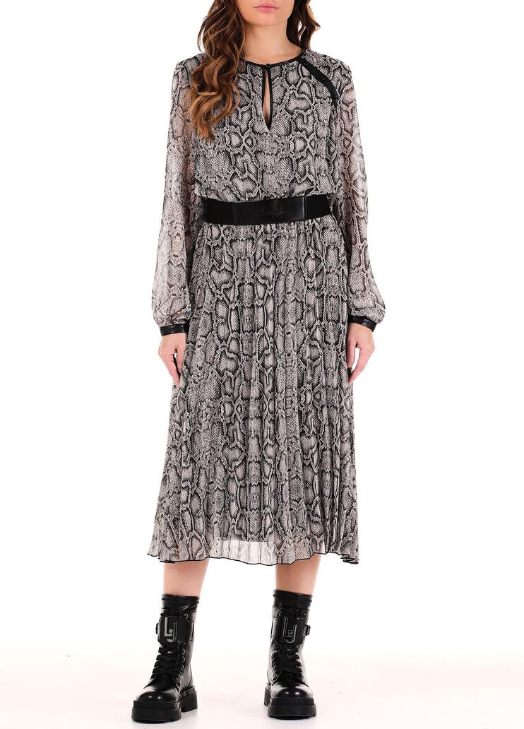 Robe longue plissée python Liu Jo - large image number 0