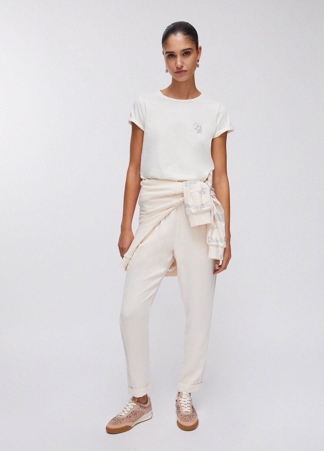 Футболка со стразами белый LJ Liu Jo - large image number 5