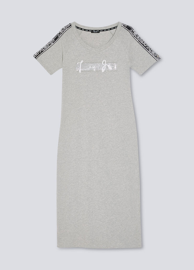 Langes nachhaltiges Kleid Hellgrau Liu Jo - large image number 4